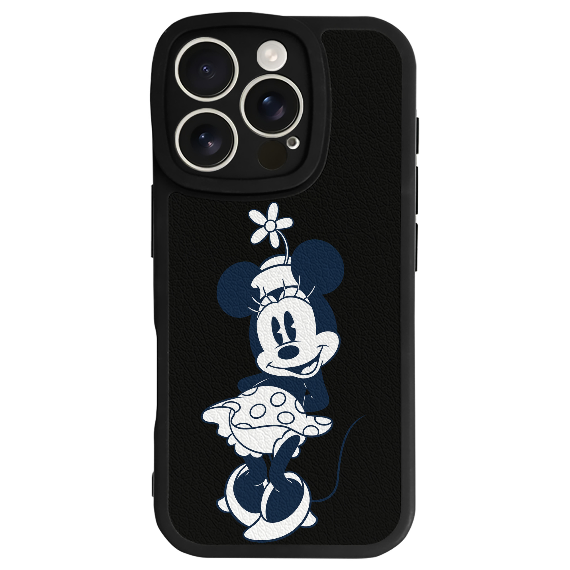 （画像用） ミッキーマウス Mickey Mouse 【iPhone 16シリーズ対応】シリコンスマホケース（レザー調） 材質：シリコン
